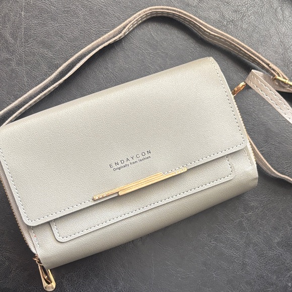 Handbags - Endaycon faux leather Gray Crossbody Bag